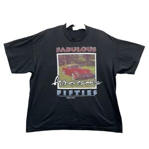 VTG Retro Car Fabulous Fifties Tee XXL Albertsons Montana Streetwear Made USA